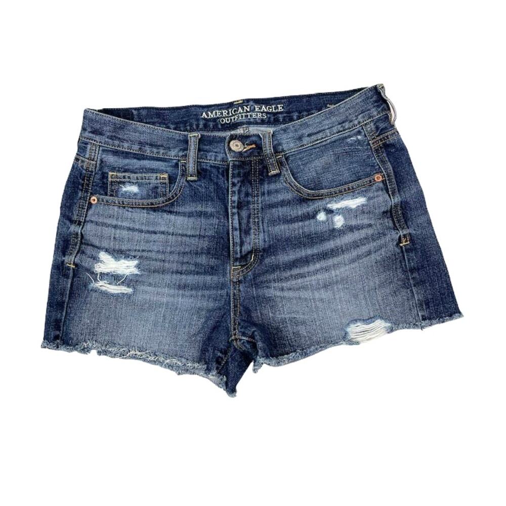 American Eagle denim distressed cut off shorts 4